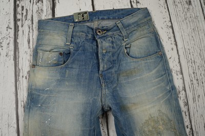 BNWT G-STAR JEANS RADAR SLIM HACK MEDIUM AGED DESTROY DENIM 50740 28/32 W28 L32