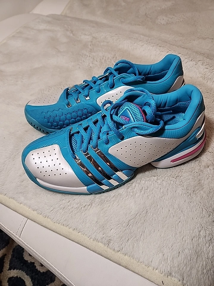 Adidas  Shoes Sneakers Womens US size 7 Barricade 6.0 Leather Tennis Athletic - Image 2 of 4