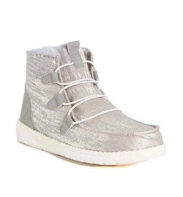 Hey Dude Womens Lea Fur Grey Size 10 8057157802980 | eBay
