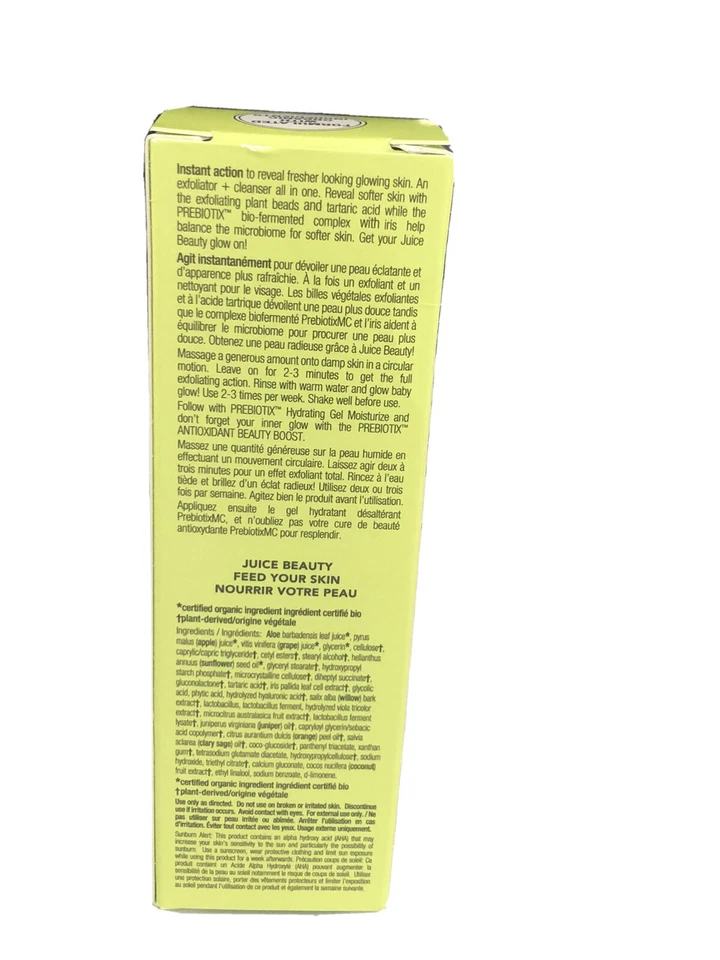 Juice Beauty Prebiotix Instant Flash Facial Tartaric + Iris 2 Fl Oz NIB - Image 4 of 4