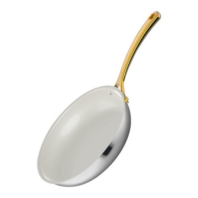 NutriChef 9.5in Large Fry Pan Durable Ceramic Non-Stick Coating Works NCSTS16