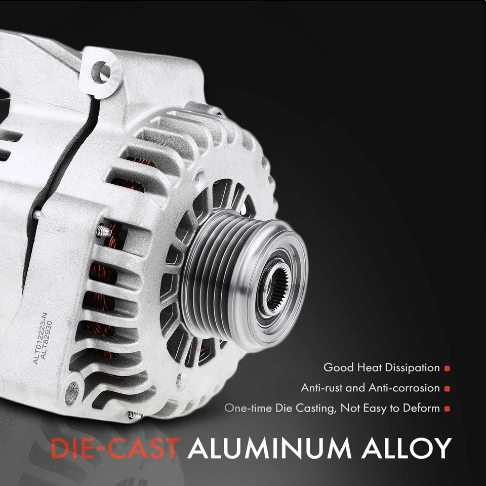 Alternador para Pontiac Grand Prix 2004 V6 3.8L125A 12V CW polea embrague 6 ranuras Foto 4 de 4