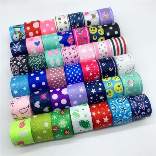 Mix Style Grosgrain Ribbon -Colorful Printed Ribbons Craft Sewing Supply 10Yards - Picture 7 of 14