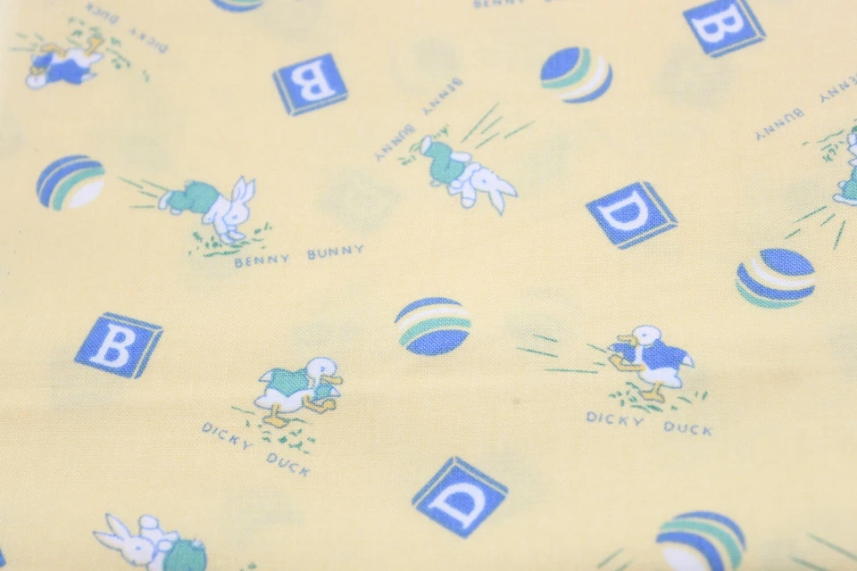 Moda Cotton Fabric Vntg Old Fashioned 30's Playtime Benny Bunny Duck BY THE YARD - Image 4 of 4