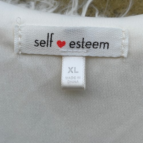Self Esteem Women's Faux Fur White Fuzzy Open Front Vest, Size XL - Picture 8 of 8