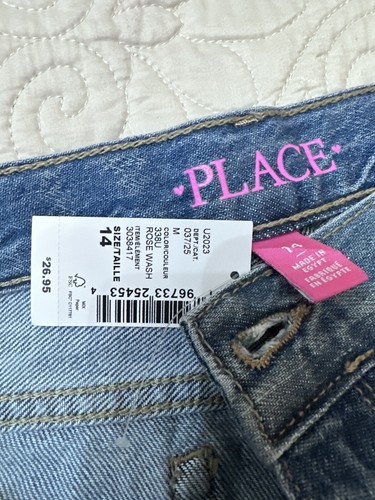 Childrens Place Big Girls Short Rolled Cuffs Jean Shorts Size 12 - Picture 3 of 3