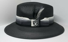 Mens Black Raiders center dent Lowrider  hat ...