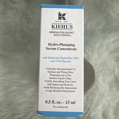 KIEHL'S Hydro Plumping Re texturizing Serum Concentrate 0.5 oz 15 ml NIB Kiehls
