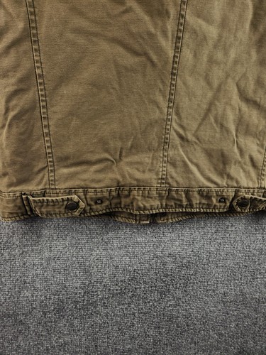 Levis kleine grüne Cargojacke durchgehender Reißverschluss Druckknopf gefüttert hoher Kragen Mantel Taschen Herren - Bild 22 von 23