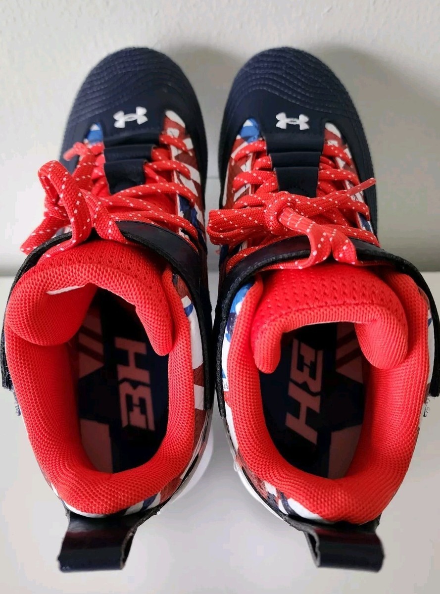 Under Armour Bryce Harper 7 Mid USA Molded Baseball Cleats Youth