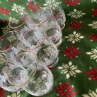 NOS-Set Of 8-Arby’s Libbey Gold Rim Etched Frosted Winter Scene Glasses — photo 8