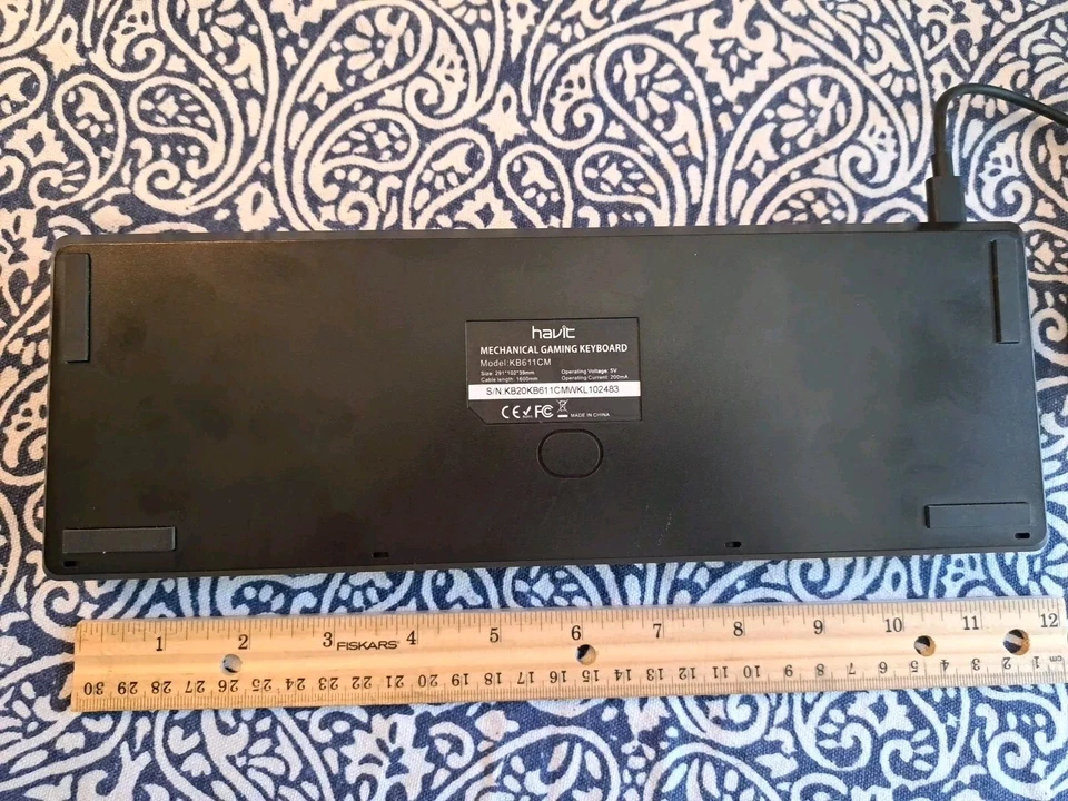 HAVIT KB611CM Rainbow Backlit Portable Wired Gaming Keyboard - Black Q - Image 3 of 3