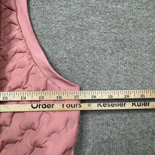 Nike Women's Aeroloft Cropped Puffer Vest Size M Pink Sleeveless Full Zip Gym - Picture 5 of 9