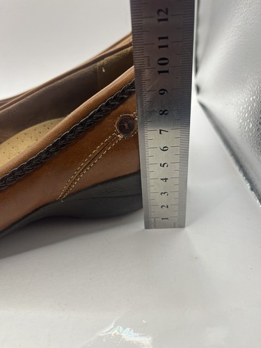 Hush Puppies Incite Size 8.5W Brown Slip On Flat Loafers Comfort Leather - Picture 11 of 13