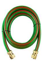 Image of Short Length Garden Water Hosepipe with Brass Connectors – Green or Yellow Hose