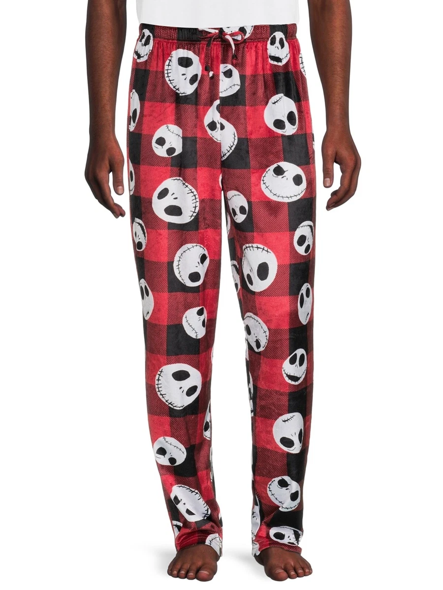 DISNEY NIGHTMARE BEFORE CHRISTMAS JACK PLAID PJ PAJAMA PANTS MENS SIZE M L  NEW