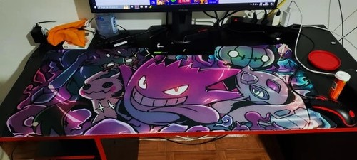 Large Mouse & Keyboard Gaming Desk Mat - Gengar Inspired Design - Picture 3 of 13