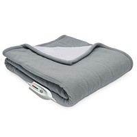 Serta Sherpa Microfleece Reversible Electric Heated Throw, Grey, New, Free Shipp on sale Serta Sherpa Microfleece Reversible Electric Heated Throw, Grey, New, Free Shipp on sale
