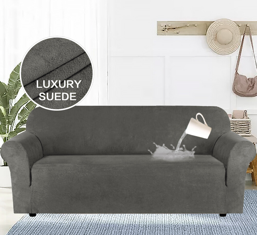 Suede Sofa Covers Couch Covers Slip Covers Water Repellent Stretch 2,3
