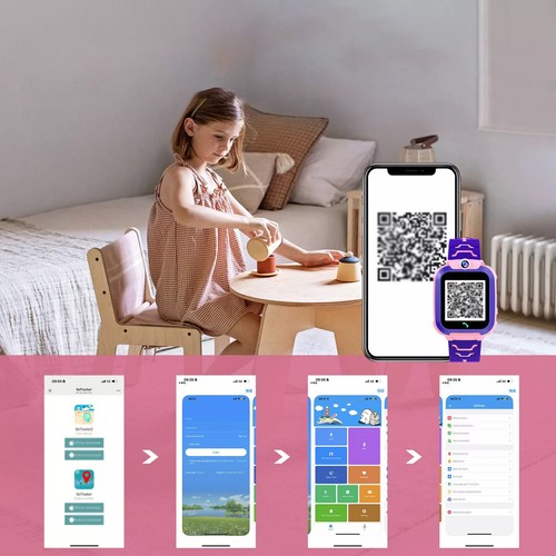 Kinder Telefonuhr Kids Smartwatch LBS Uhr SIM SOS Wasserdicht IP68 Armbanduhr DE - Zdjęcie 14 z 26