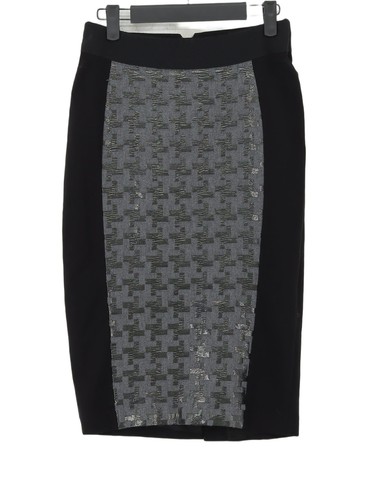 Karen Millen Women's Midi Skirt UK 10 Black Wool