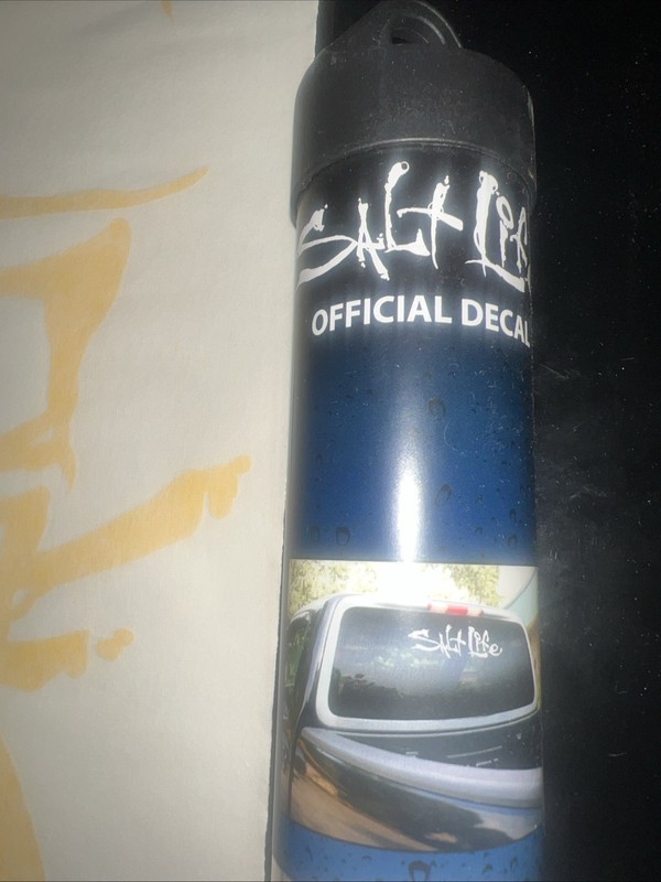 Salt Life Signature Large" Decals Sticker - new - yellow