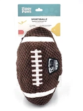 ZippyPaws SportsBallz - Plush Squeaky Football Dog Toy