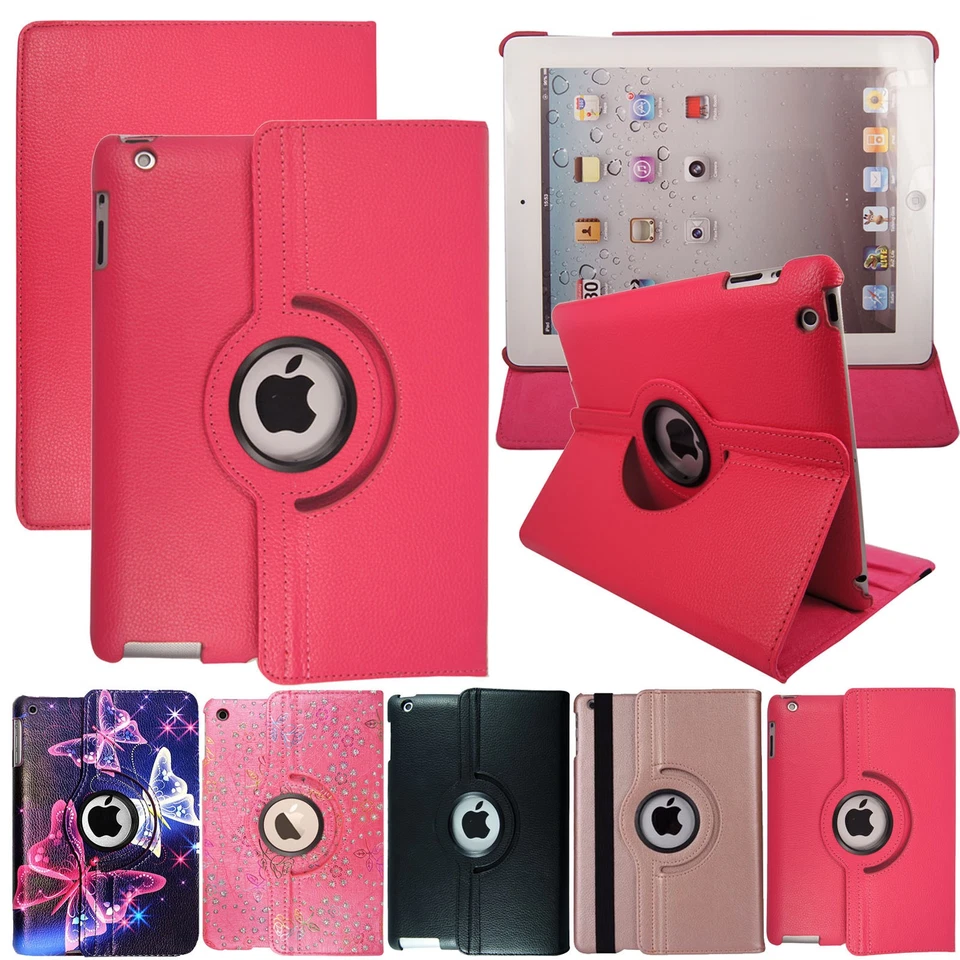 PGL Rotation Case For iPad 9.7 - 2nd 3rd 4th Gen 360° Leather Cover