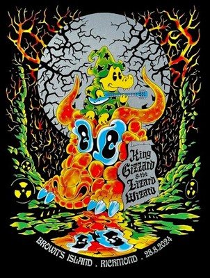 King Gizzard And The Lizard Wizard Richmond Aug 28,2024 Concert Poster