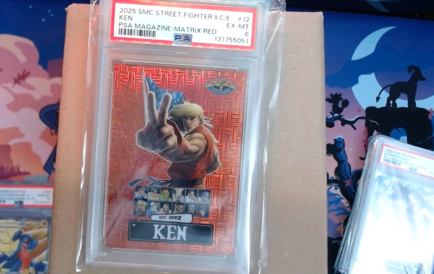 Street Fighter 2: Champion Edition PSA Promo Card Ken Red Parallel 38/100