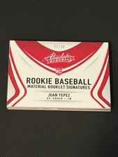 2022 Panini Absolute - Rookie Baseball Material Booklet Signatures Juan Yepez...