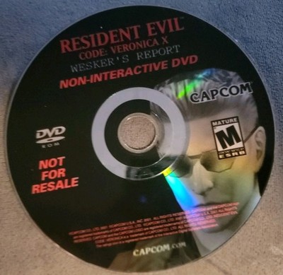 Resident Evil Code: Veronica X Weskers Report (Non-Interactive DVD) Capcom Promo
