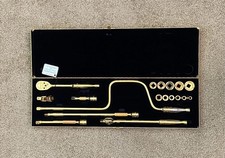 Snap On Gold Plated 18 Piece Drive Service Tool Set W/ Original Gold Metal Case