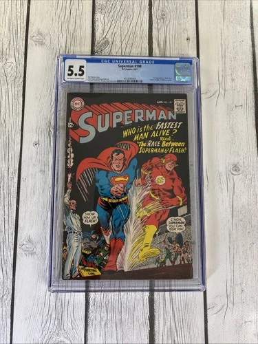 * SUPERMAN #199 8/67 CGC Universal Graded 5.5 DC Comic Book Vintage.
