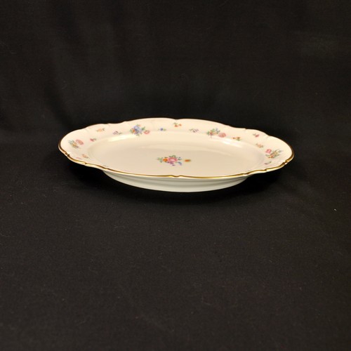 Hutschenreuther Platter Oval Med #7619 Floral w/Gold 1939-1964 The Mayfair White - Picture 12 of 13