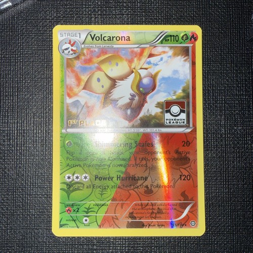 POKEMON TCG Volcarona 15/114 XY Steam Siege Rare Stage 1  English 1ST PLACE