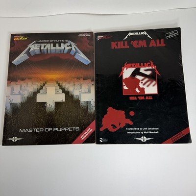 Metallica Kill Em All Master Of Puppets Guitar Music Books Cherry Lane Lot Of 2