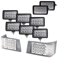 Cree Led Hi-lo & Flood Beam Complete Light Kit Fits Case Ih Replaces 8302234-hyc