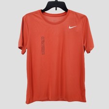 Nike Dri-FIT Training T-Shirt Short Sleeve Athletic Top Coral Orange Women M