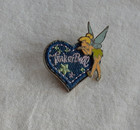 Disney 2004 Tinker Bell Denim Heart Pin Embroidered — photo 2