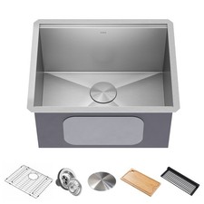 Kraus KWU100-23L Kore 23" Undermount Single Basin Stainless Steel - Stainless