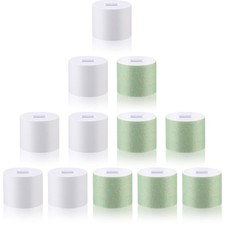 Maitys 12 Pieces Nail Buffer Refills 12 Count Pack of 1 , Green,white