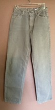Vintage Mens Gray Levi's 550 Relaxed Fit 30 x 32 Actula Size 27 x 28.25