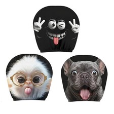 2 Pcs Funny Scary Face Car Headrest Covers, Vehicle Seat Headrest Protector