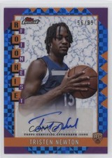 2024-25 Topps Finest Rookie Blue X-Fractor 56/99 Tristen Newton #RFA-TN Auto 3hd