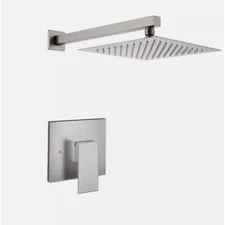 Topcraft 12" Square Spray Head Wall Mounted Shower Kit with Valve