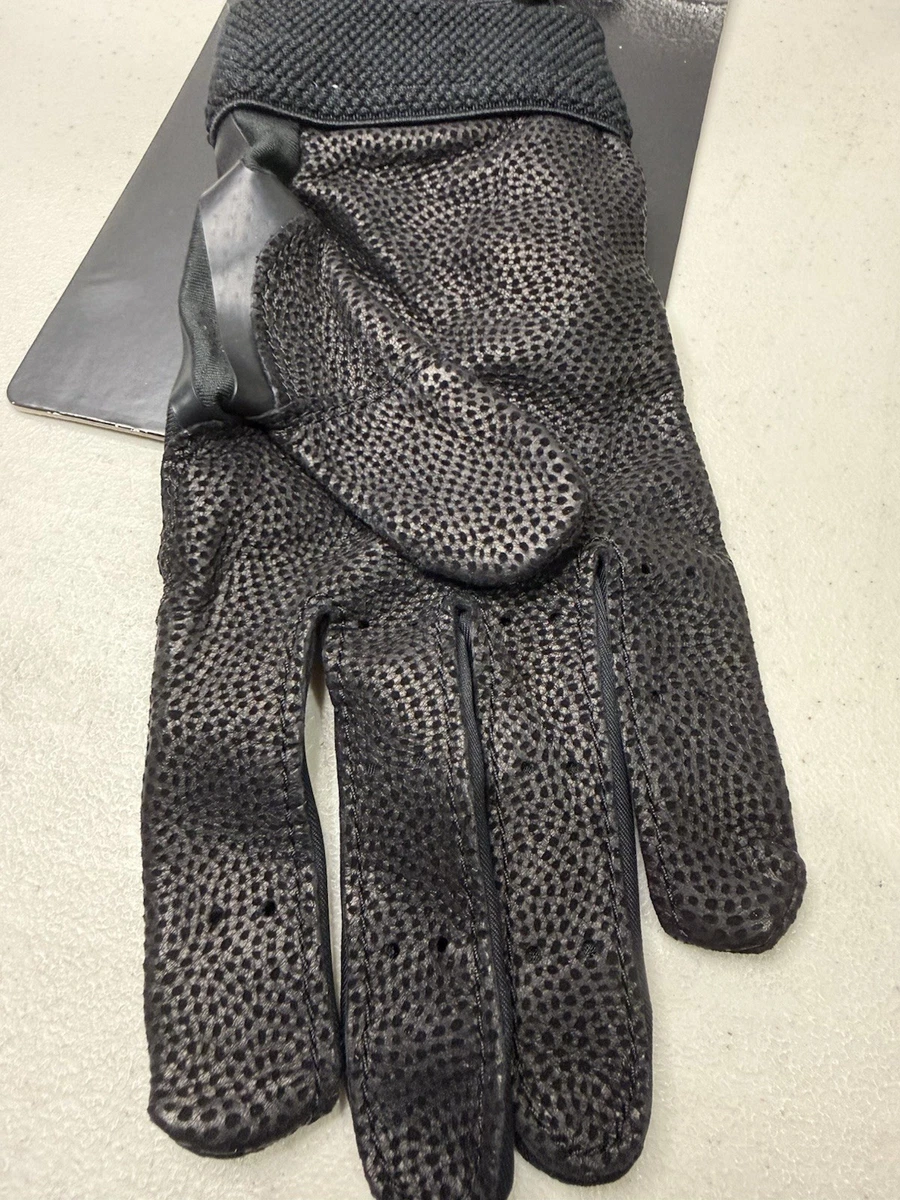 Guantes de bateo de béisbol talla grande Nike Alpha Huarache Elite negros CV0720-091