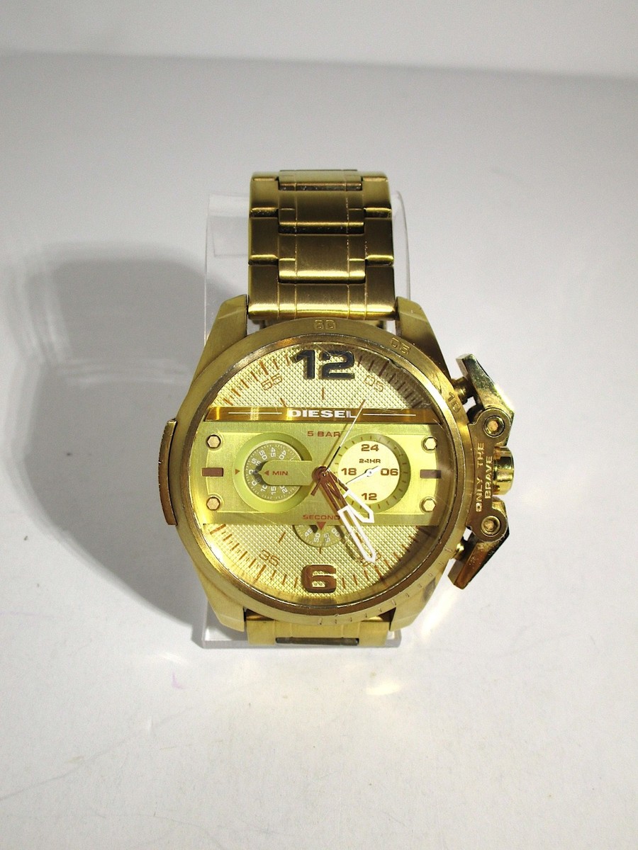 Men's Diesel Ironside Gold Chronograph Watch DZ4377 for sale