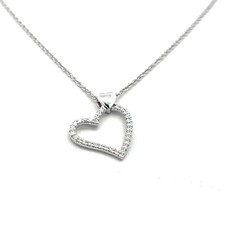 0.29 Carat Round Brilliant G VS2 Diamond 14 Karat White Gold Pendant Necklace