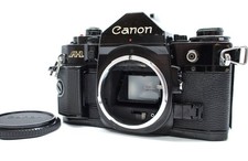 Exc 5 w/ Cap Canon A-1 35mm SLR Film Camera Black Body Only From JAPAN